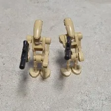LEGO Star Wars sw0001c Lot of 2 Tan Battle Droid Droids Minifigure & Guns