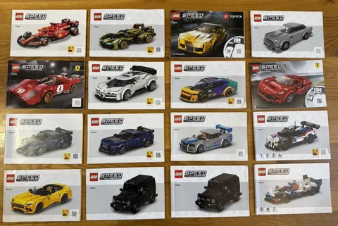 LEGO Speed Champions Instruction Manuals Lot Ferrari F1 Mustang Aston Martin