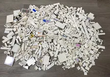 LEGO Bulk Lot 2 lbs WHITE Random Bricks Plates Parts Mixed Pieces for Building