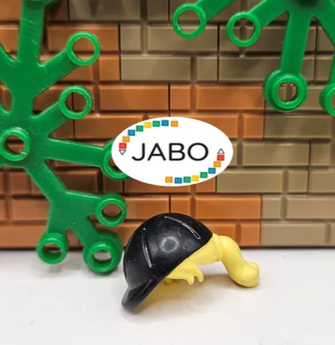 (S12 / 5 / 21) LEGO 92254pb01 Hair Combo with Ponytail Riding Helmet Yellow