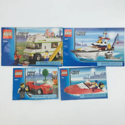 Lego Manual Instruction 4 Book LOT City Set 4641 4642 7639 8402 Manuals Only