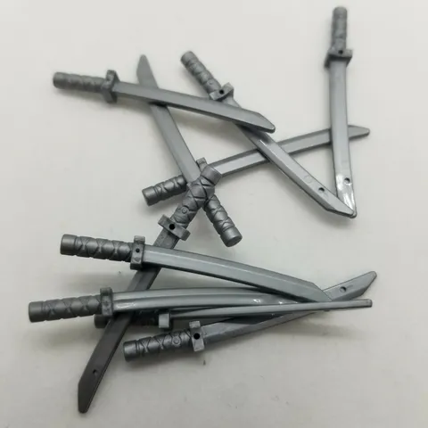 NEW LEGO | Parts - Flat Silver Shamshir Katana Sword (21459) Lot of x10 each