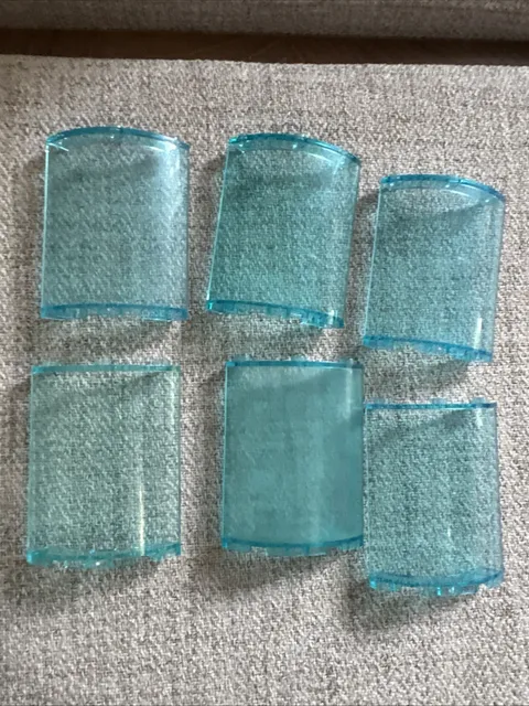 Lego Cylinder Quarter 4 x 4 x 6. Lot Of 6. Trans Light Blue