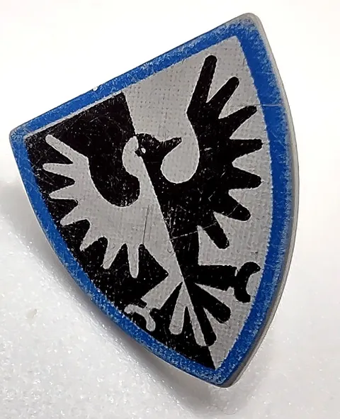 Lego New Light Bluish Gray Minifigure Shield Black Falcon Knight Castle Pattern