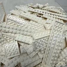 LEGO White Plates & More  Bulk Lot – 2 Lb 1.1oz  Bag Sorted by Color