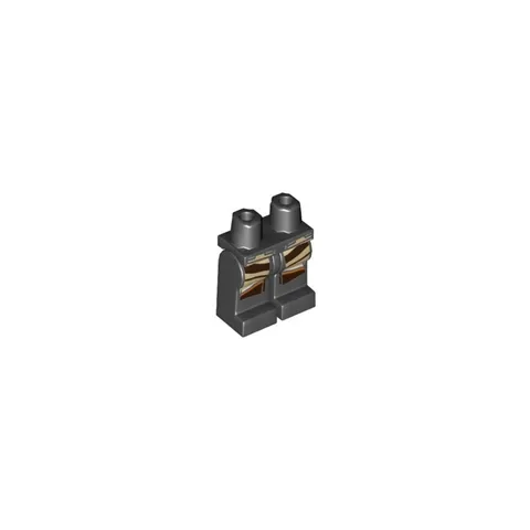 LEGO Hips and Legs with Tan, Brown and Orange Overcoat Extension Pattern inv.654
