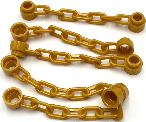 Lego 5 New Pearl Gold Chains 5 Links Parts
