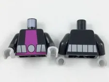 LEGO® Part 973pb2839c01 - Torso Purple Vertical Stripe - Beastboy
