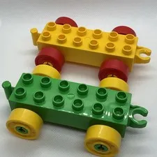 LEGO Duplo Car Base Lot 2 Pieces Parts Replacement Pretend Play Building Toys