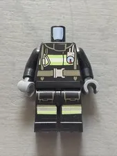 Lego Minifig Fire Fighter Reflective Stripe Belt Fire Badge Firemen Incomplete