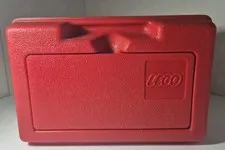 Vintage Lego Red Plastic Storage Box/Carrying Case/Container/Bin