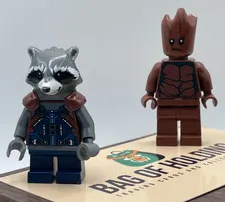 LEGO Guardians Galaxy Rocket Raccoon  & Groot Minfigures Marvel  - FREE CDN SHIP