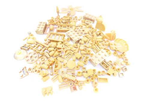 Lego Miscellaneous gold parts lot No chrome gold in lot. Various sets