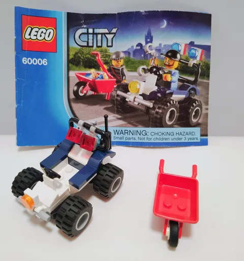 LEGO City Police ATV 60006 Incomplete No Minifigures With Instructions 2013