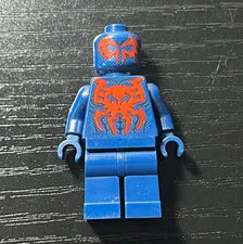 LEGO Spider-Man Minifigure Dark Blue with Red Spider Emblem, Masked Head