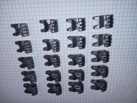 20 Bionicle Lego 93575 Flat Silver Hero Factory Fist Axle Hole 4 fingers WYSIWYG