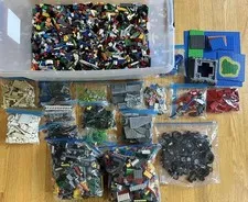 LEGO Bulk Parts Lot ~12 Lbs Sorted Bricks Technic Wheels Baseplates++