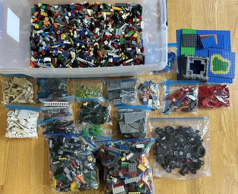 LEGO Bulk Parts Lot ~12 Lbs Sorted Bricks Technic Wheels Baseplates++