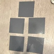 LEGO Gray Baseplate Lot of 5 Plastic Baseplates Plates Pieces & Parts