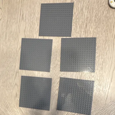 LEGO Gray Baseplate Lot of 5 Plastic Baseplates Plates Pieces & Parts