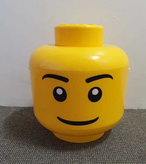 🔶️SINGLE 2 TIER VINTAGE BOY LEGO STORAGE HEAD CONTAINER