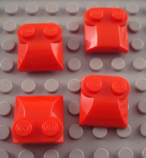 LEGO Lot of 4 Red 2x2 Car Truck Vehicle Engine Brick Pieces with 2 Top Studs
