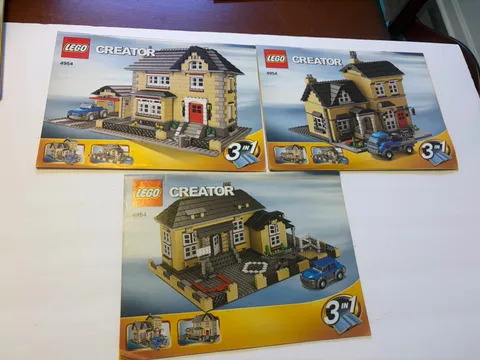 LEGO Creator 3-in-1 Model Town House 4954 Manuals only 1, 2. & 3