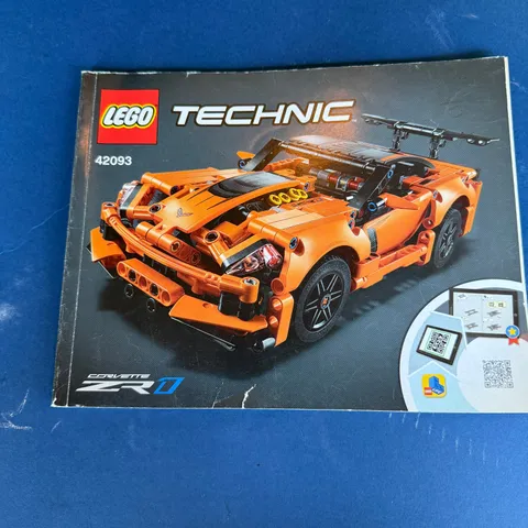 LEGO Technic Chevrolet Corvette ZR1 42093 Instruction Manual ONLY
