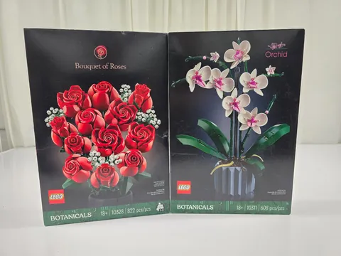 LOT OF 2 LEGO Sets Botanicals Bouquet of Roses, 10328 & Orchid  10311 NEW