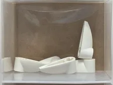LEGO Parts - White Bionicle 1 x 3 Tooth (Bohrok Eye) - No x346 - QTY 5