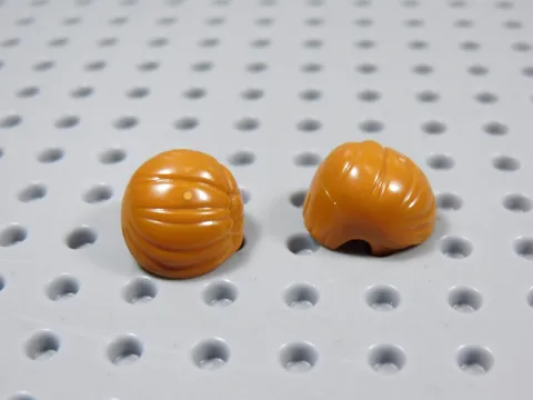 LEGO Lot of 2 Dark Orange Short Hair Combed to Side Minifig BJ