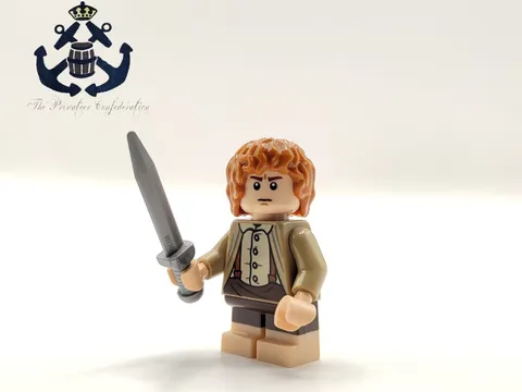 LEGO Lord of the Rings Minifigure Samwise Gamgee + Sword lor131 From Barad-dûr