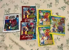 LEGO Polybag Lot (6) – Star Wars Darth Maul, Spider‑Man, Ninjago Kai – NEW