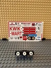 Genuine LEGO Sticker Sheet 71016 Kwik-E -Mart both sheets, some missing stickers