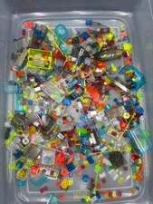 1 lb. Translucent Lego Bricks and Pieces - Multicolor (Lot C)