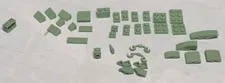 Lot of Approx. 37 Lego Mixed Pieces in Sand Green