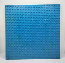 Vintage LEGO Compatible Baseplate Base Plate Building Board Mat 34x34 Studs Blue