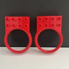 2 Lego Duplo 42029 Red Ball Tube Holder 2x4 5601 45026 9690 45016 9076 4961 5633