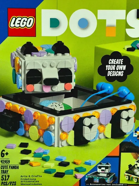 LEGO DOTS Cute Panda Tray 41959 517pcs Arts Crafts Storage Set New