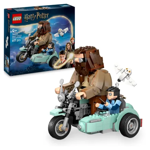 LEGO Harry Potter Giro sul Sidecar di Hagrid e Harry, Moto Giocattolo in Mattonc