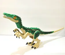LEGO Baryonyx Dinosaur Minifigure Jurassic World 76942 Dino Dark Green Stripes
