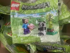 28  NEW LEGO 30672 Minecraft Steve and Baby Panda 35 Pieces 28 Sets Free Ship