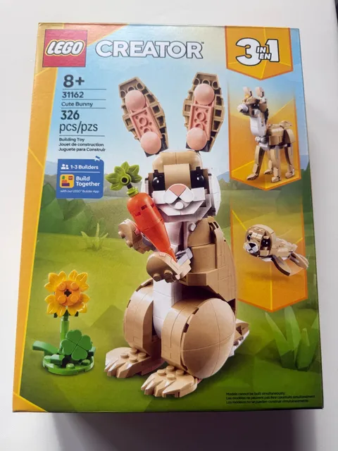 LEGO Creator  Cute Bunny (3 In 1) (326 Pieces) 31162 2025