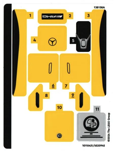 LEGO Stickers - Sheet for Set 76924, Sheet 1 - No 76924stk01 - QTY 1