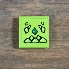 LEGO Elves Lime Slope Curved 2x2x2/3 Geometric Dragon Scales Pattern 15068pb067