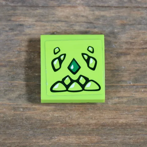 LEGO Elves Lime Slope Curved 2x2x2/3 Geometric Dragon Scales Pattern 15068pb067