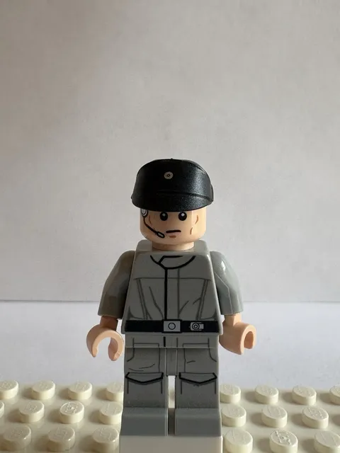 LEGO Star Wars Imperial Officer Minifigure Light  Gray Uniform Headset Black Cap