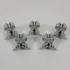 5X LEGO Bionicle Old LIGHT GREY Tohunga Head Connector Block Part Lot 32579
