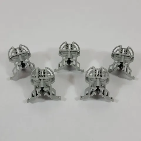 5X LEGO Bionicle Old LIGHT GREY Tohunga Head Connector Block Part Lot 32579