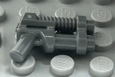 Lego 95199 Minifigure two-barrel pistol sci-fi gun dark bluish gray lot qty 5